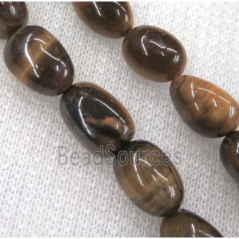 tiger eye bead, freeform chip, yellow