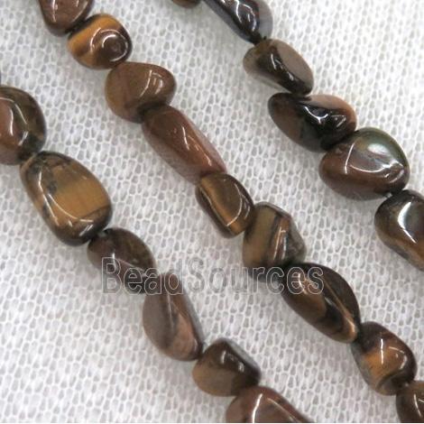 yellow tiger eye chips bead, freeform