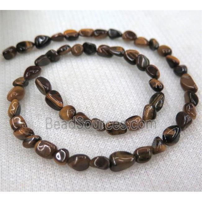 yellow tiger eye chips bead, freeform