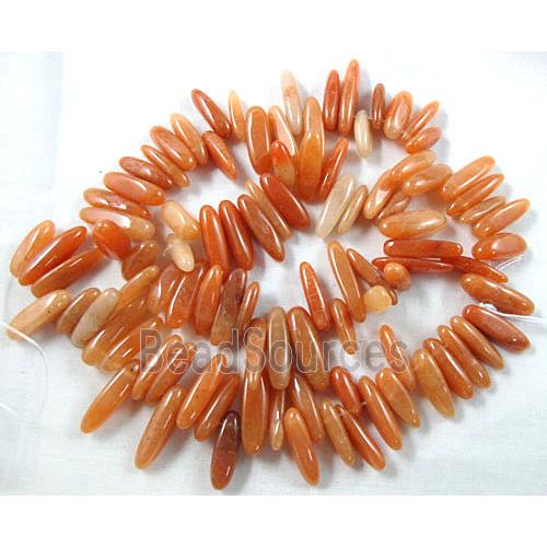 Red Aventurine beads, Erose Chip