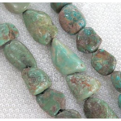 natural turquoise chip beads, freeform