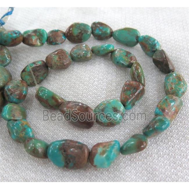 natural turquoise chip beads, freeform