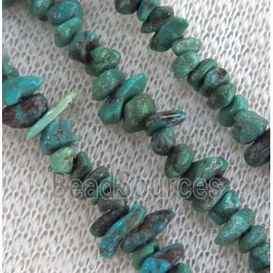 natural turquoise chip beads, freeform