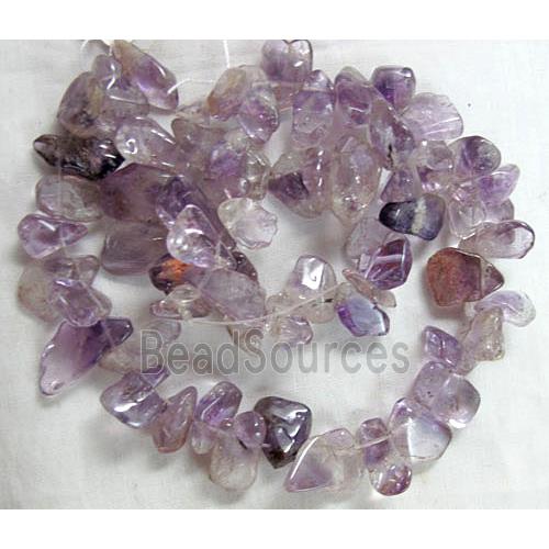 Amethyst Crystal beads, Erose Chip