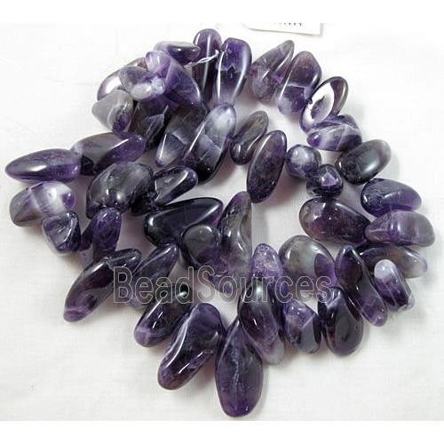 Amethyst beads, freeformDrips, Top-Drilled