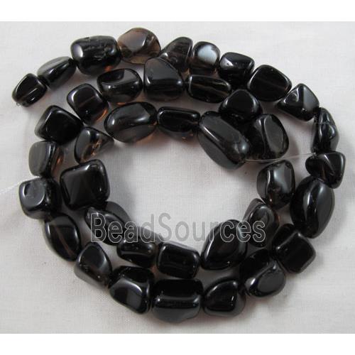 Smoky Quartz beads, freeform chip