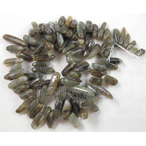 labradorite beads, freeform Chips, Top-Drilled