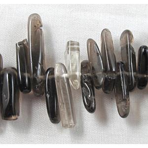 Smoky Quartz beads, freeform chips