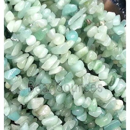 green aventurine chips bead, freeform