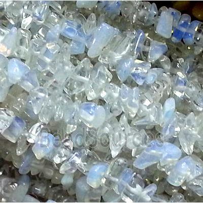 Opalite stone chips bead, freeform