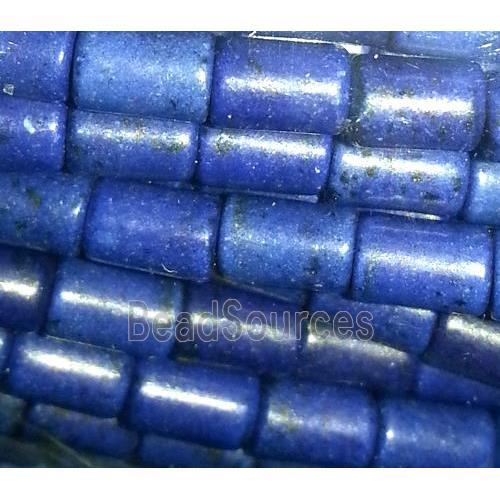 turquoise tube beads, synthetical, lazui-blue