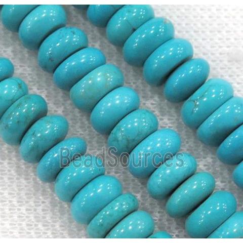 blue Assembled Turquoise rondelle beads