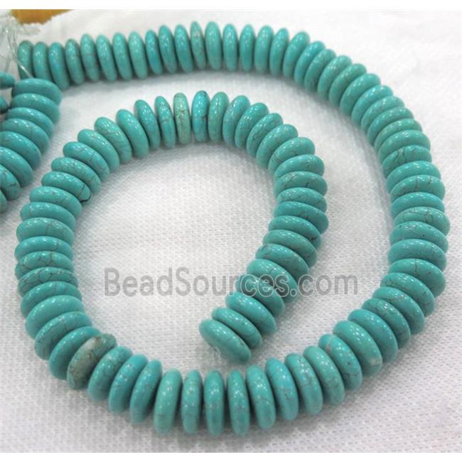 green Assembled Turquoise heishi beads