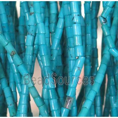 blue turquoise tube beads