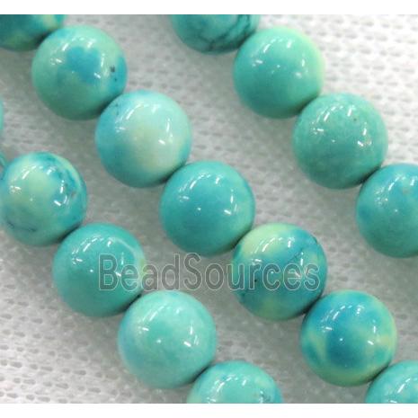 blue turquoise bead, round