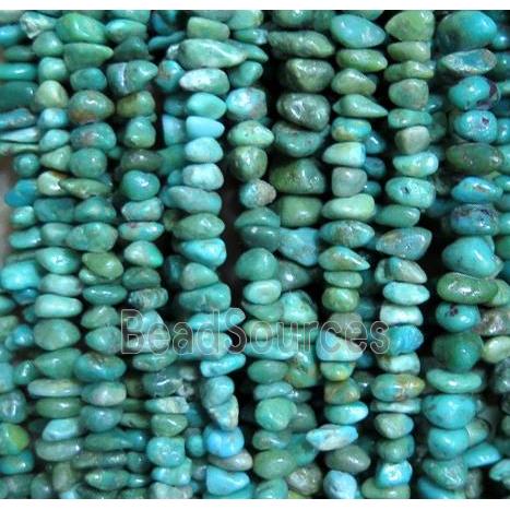 natural turquoise bead chip, freeform