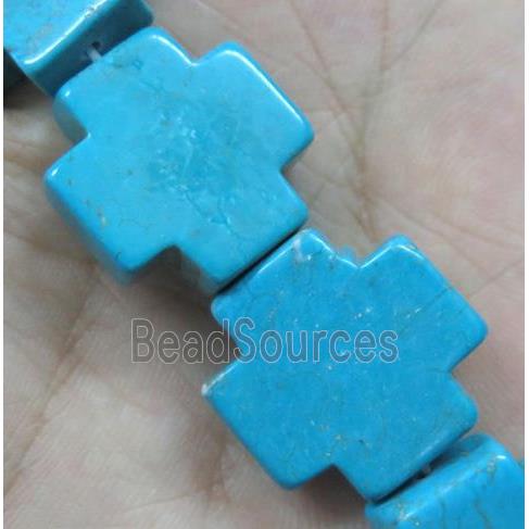 blue turquoise cross beads