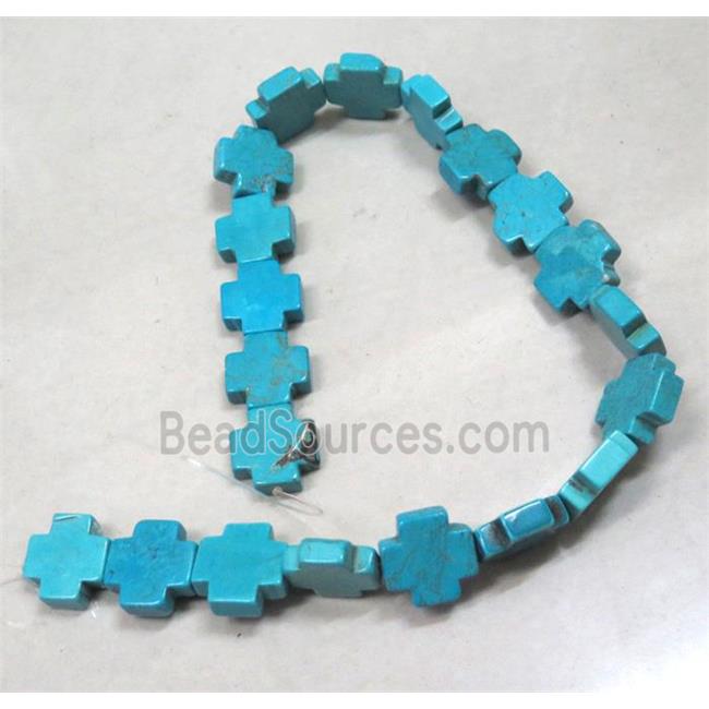 blue turquoise cross beads