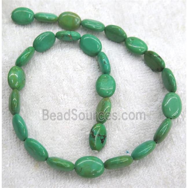 green turquoise oval beads