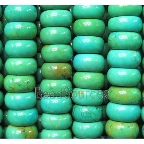 stabilized Turquoise beads, heshi, green