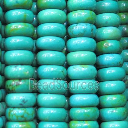 blue Turquoise bead, heshi, stabilized