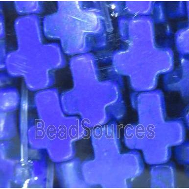 royalblue synthetic Turquoise cross beads