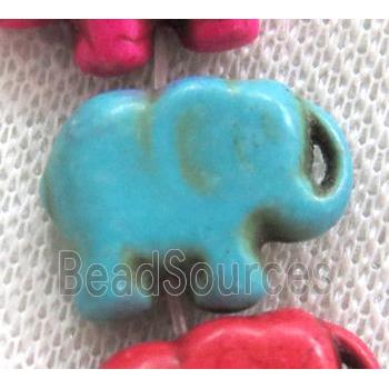 blue synthetic Turquoise elephant beads