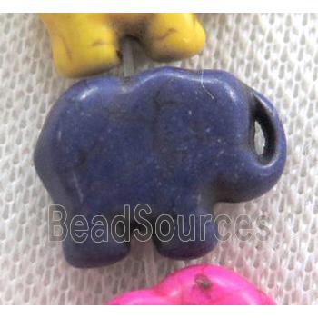 darkblue synthetic Turquoise elephant beads