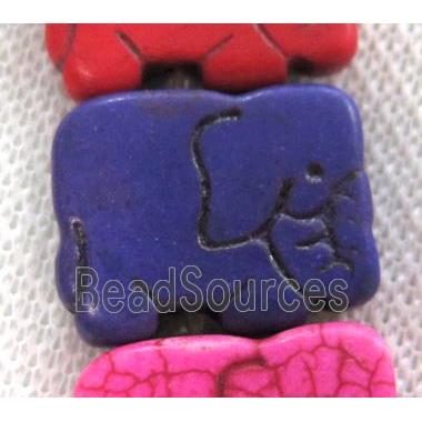 deepblue synthetic Turquoise elephant beads