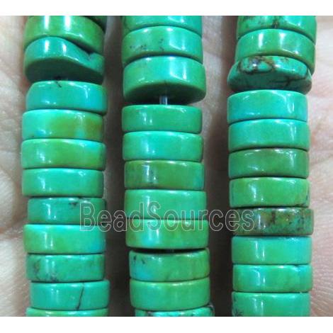 green Turquoise heshi beads, stabilized