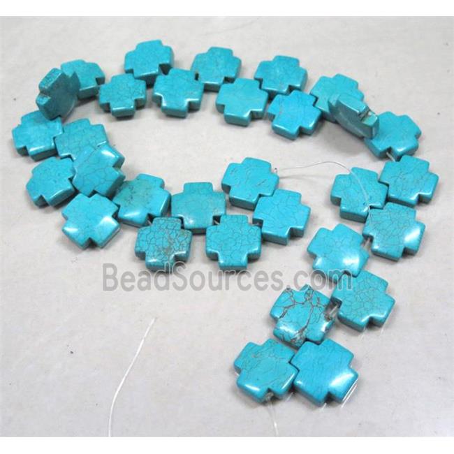 blue turquoise cross beads