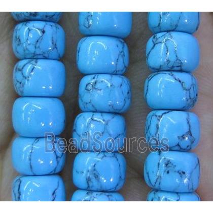 turquoise bead, synthetic, blue