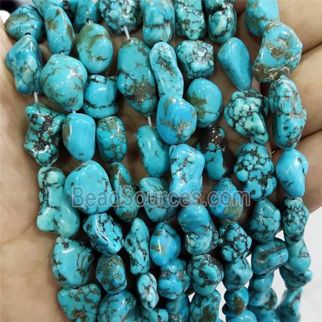 turquoise bead chip, freeform