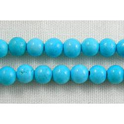 Chalky Turquoise beads, Round