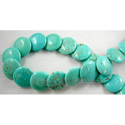 Chalky Turquoise beads, Saucer