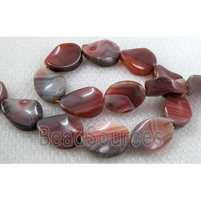 Natural Twist Leaf Agate bead