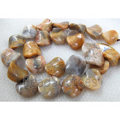 Natural Twist Coin Gemstone bead