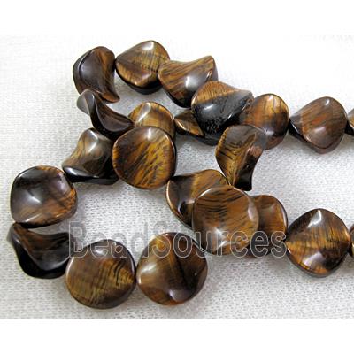 Natural Twist Coin Gemstone bead