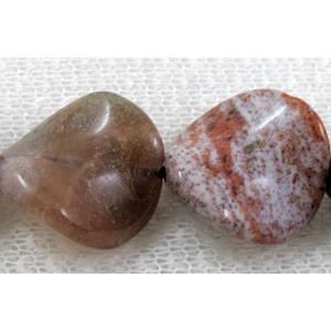 Natural Twist Coin Gemstone bead