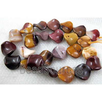 Natural Twist Coin Gemstone bead