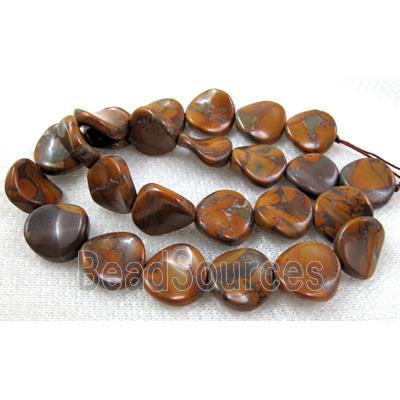 Natural Twist Coin Gemstone bead