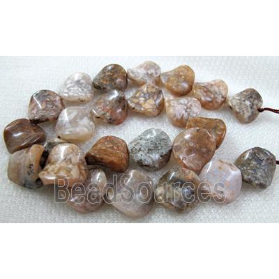 Natural Twist Coin Gemstone bead