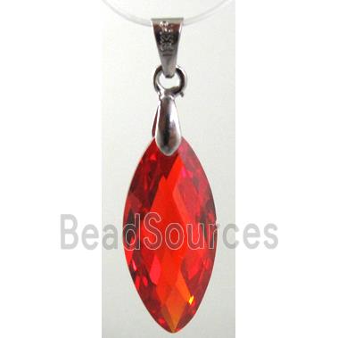 Cubic Zirconia pendant, red