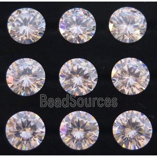 white Cubic Zirconia cabochon, drip diamond shaped