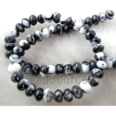 Zebra Jasper rondelle beads