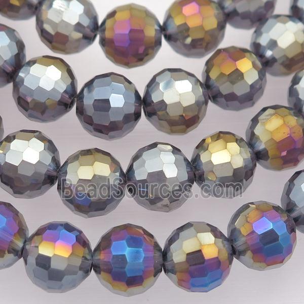 Chinese Crystal Glass Beads, faceted round, multicolor