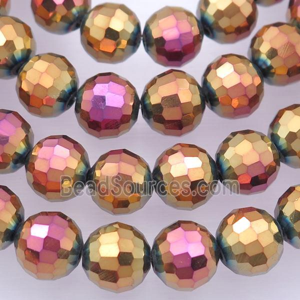 Chinese Crystal Glass Beads, faceted round