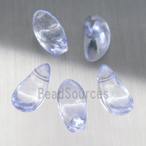 lt.blue crystal glass petal beads