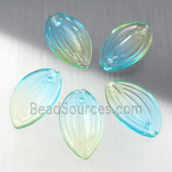 crystal glass petal beads