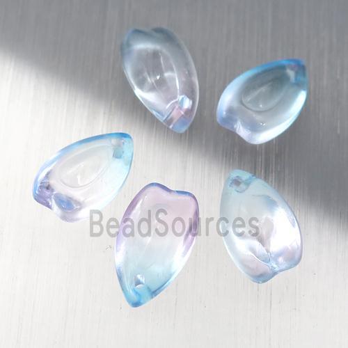 blue crystal glass teardrop beads